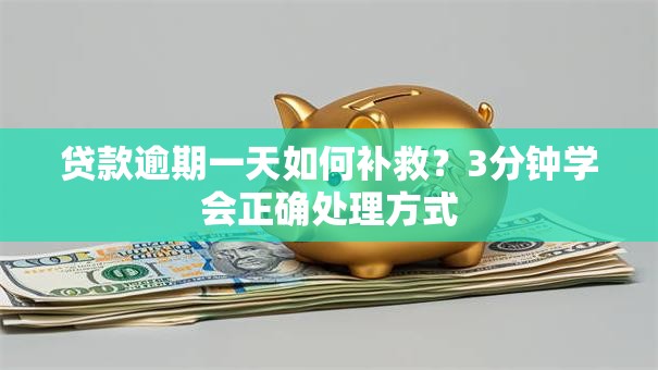 贷款逾期一天如何补救？3分钟学会正确处理方式