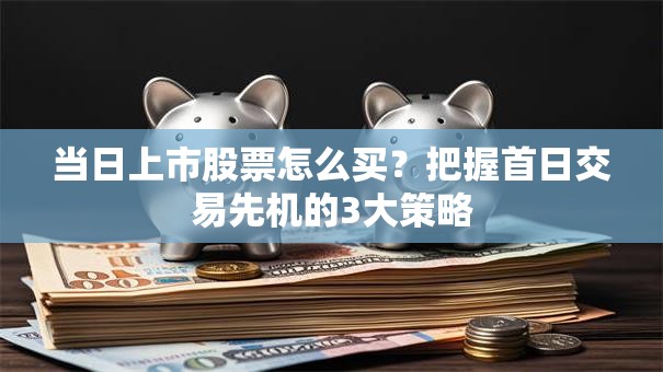 当日上市股票怎么买？把握首日交易先机的3大策略