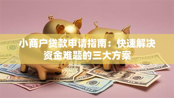 小商户贷款申请指南：快速解决资金难题的三大方案