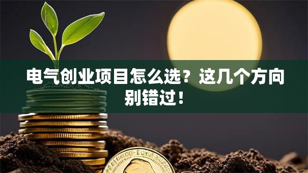 电气创业项目怎么选？这几个方向别错过！