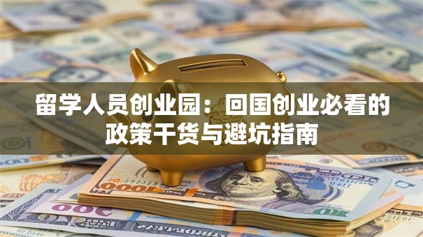 留学人员创业园：回国创业必看的政策干货与避坑指南