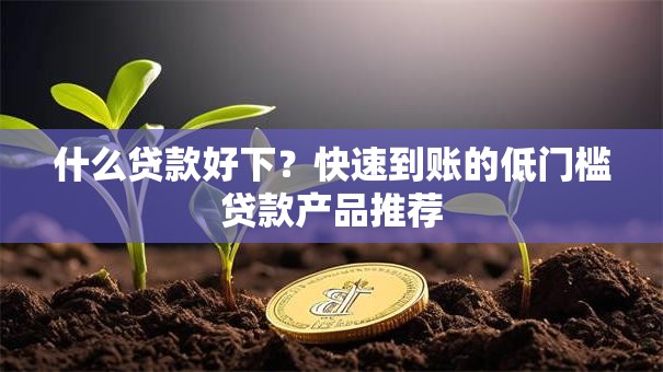 什么贷款好下？快速到账的低门槛贷款产品推荐