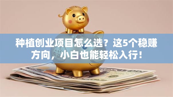 种植创业项目怎么选？这5个稳赚方向，小白也能轻松入行！