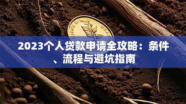 2023个人贷款申请全攻略：条件、流程与避坑指南