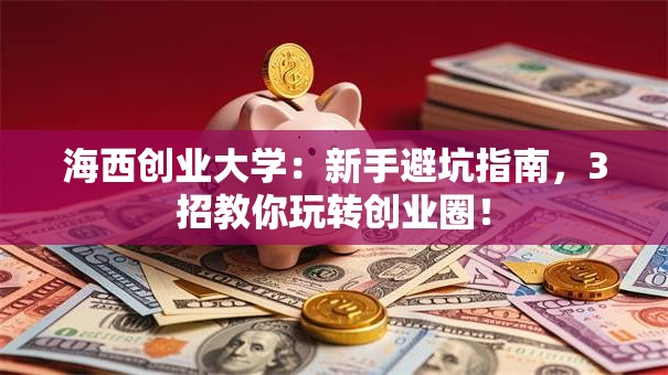 海西创业大学：新手避坑指南，3招教你玩转创业圈！