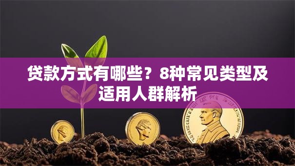 贷款方式有哪些？8种常见类型及适用人群解析