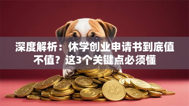 深度解析：休学创业申请书到底值不值？这3个关键点必须懂