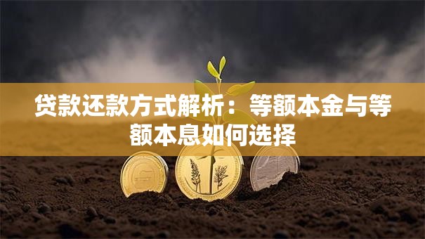贷款还款方式解析：等额本金与等额本息如何选择