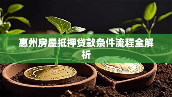 惠州房屋抵押贷款条件流程全解析