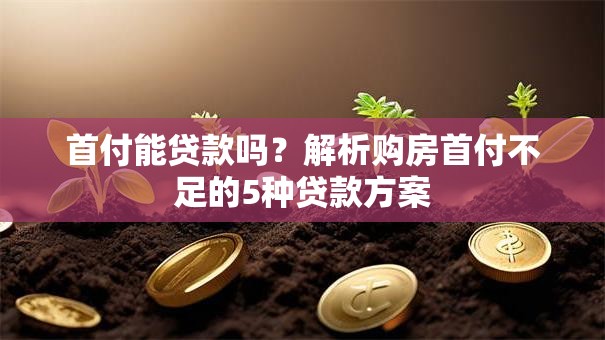首付能贷款吗？解析购房首付不足的5种贷款方案