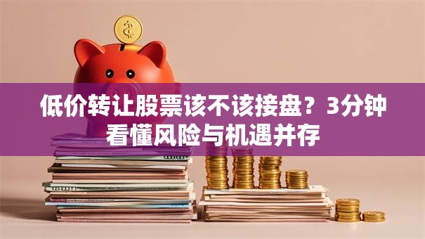 低价转让股票该不该接盘？3分钟看懂风险与机遇并存