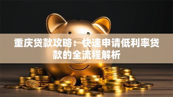 重庆贷款攻略：快速申请低利率贷款的全流程解析