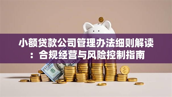 小额贷款公司管理办法细则解读：合规经营与风险控制指南