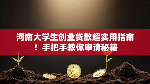 河南大学生创业贷款超实用指南！手把手教你申请秘籍
