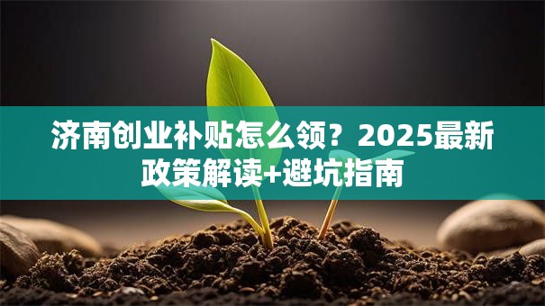 济南创业补贴怎么领？2025最新政策解读+避坑指南