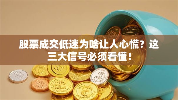 股票成交低迷为啥让人心慌？这三大信号必须看懂！