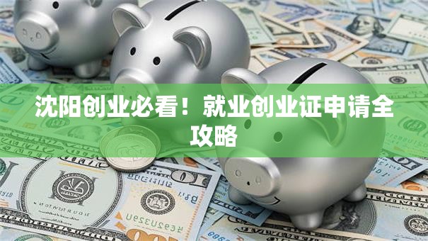 沈阳创业必看！就业创业证申请全攻略