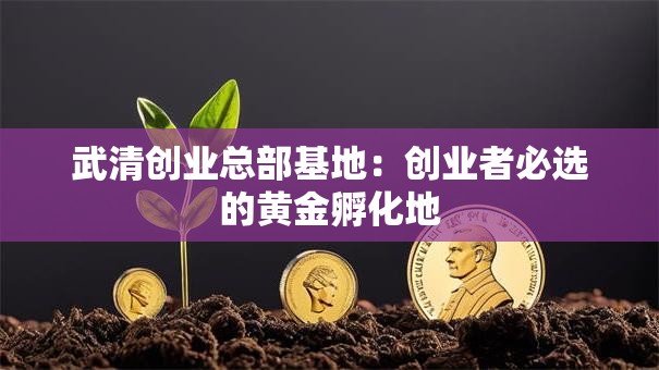 武清创业总部基地：创业者必选的黄金孵化地