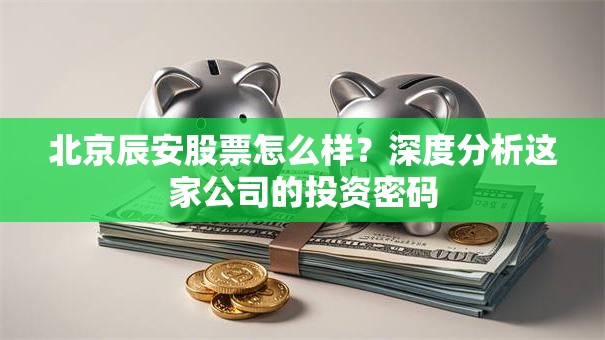 北京辰安股票怎么样？深度分析这家公司的投资密码