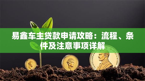 易鑫车主贷款申请攻略：流程、条件及注意事项详解