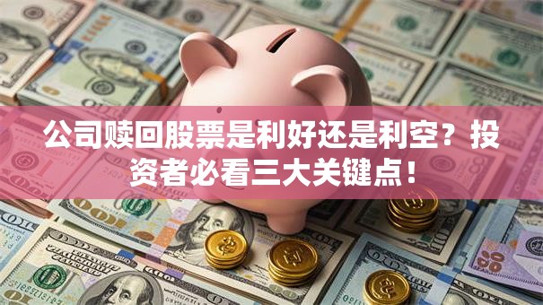 公司赎回股票是利好还是利空？投资者必看三大关键点！