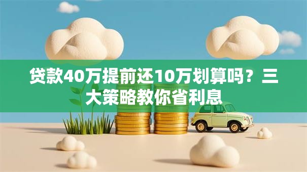 贷款40万提前还10万划算吗？三大策略教你省利息
