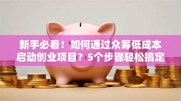 新手必看！如何通过众筹低成本启动创业项目？5个步骤轻松搞定