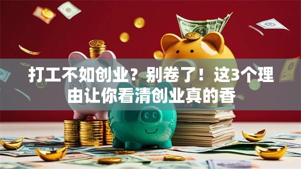 打工不如创业？别卷了！这3个理由让你看清创业真的香