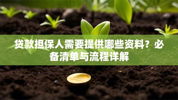 贷款担保人需要提供哪些资料？必备清单与流程详解