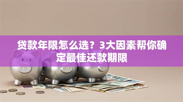 贷款年限怎么选？3大因素帮你确定最佳还款期限