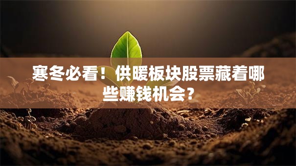 寒冬必看！供暖板块股票藏着哪些赚钱机会？