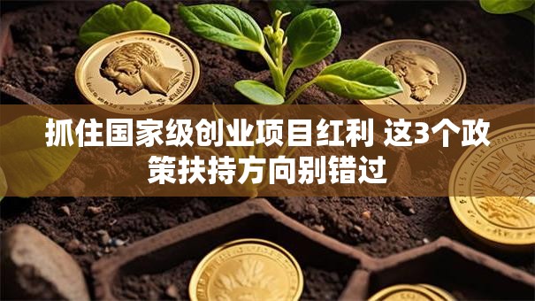 抓住国家级创业项目红利 这3个政策扶持方向别错过