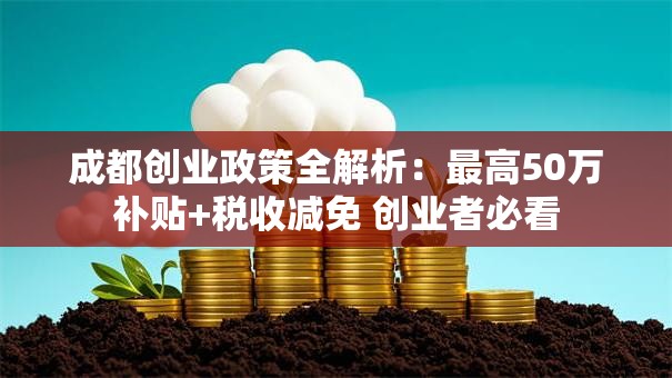 成都创业政策全解析：最高50万补贴+税收减免 创业者必看