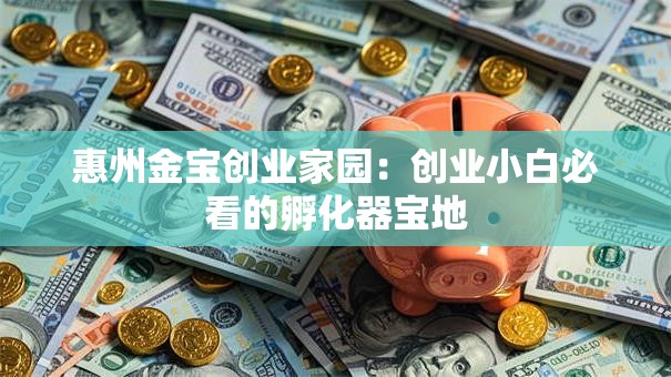 惠州金宝创业家园：创业小白必看的孵化器宝地