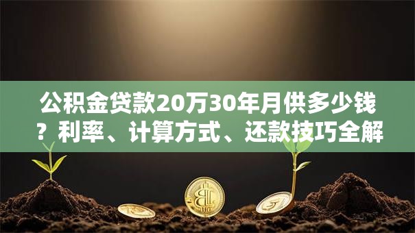 公积金贷款20万30年月供多少钱？利率、计算方式、还款技巧全解析