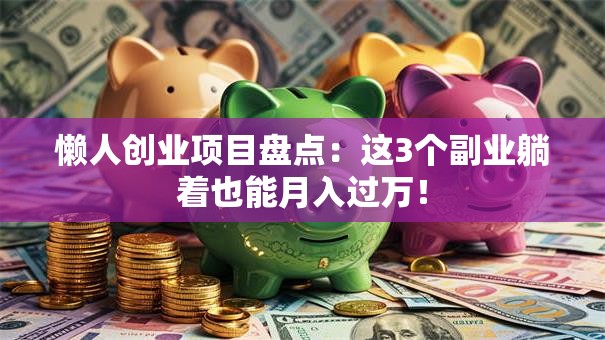 懒人创业项目盘点：这3个副业躺着也能月入过万！