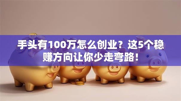 手头有100万怎么创业？这5个稳赚方向让你少走弯路！