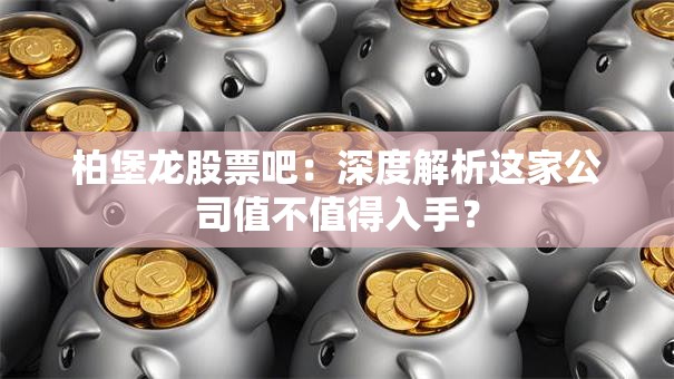 柏堡龙股票吧：深度解析这家公司值不值得入手？
