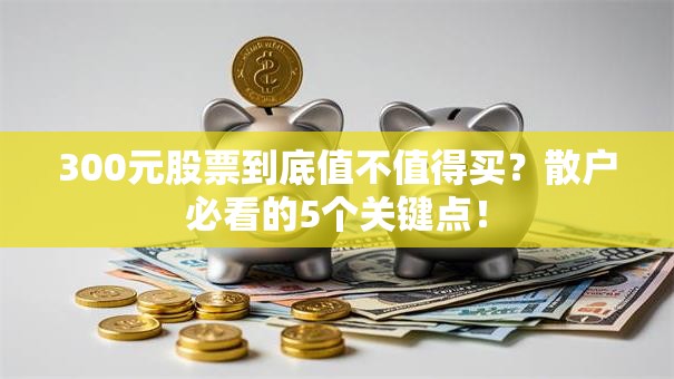 300元股票到底值不值得买？散户必看的5个关键点！