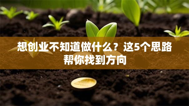 想创业不知道做什么？这5个思路帮你找到方向