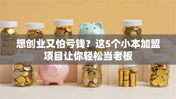 想创业又怕亏钱？这5个小本加盟项目让你轻松当老板