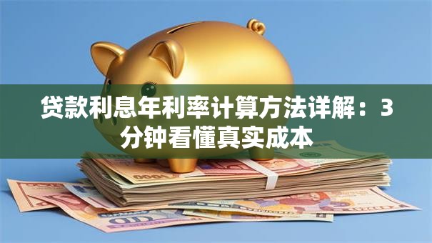 贷款利息年利率计算方法详解：3分钟看懂真实成本