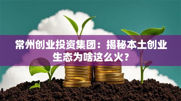 常州创业投资集团：揭秘本土创业生态为啥这么火？