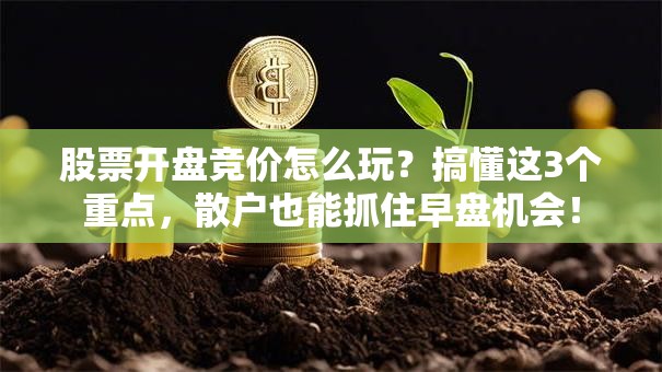 股票开盘竞价怎么玩？搞懂这3个重点，散户也能抓住早盘机会！