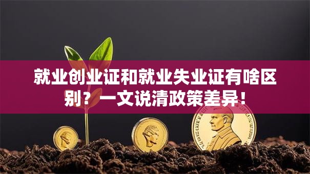 就业创业证和就业失业证有啥区别？一文说清政策差异！