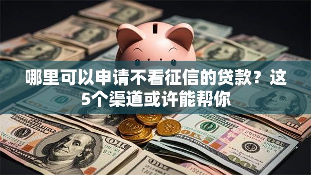 哪里可以申请不看征信的贷款？这5个渠道或许能帮你