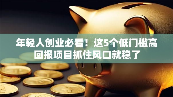 年轻人创业必看！这5个低门槛高回报项目抓住风口就稳了