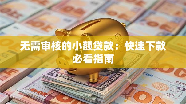 无需审核的小额贷款：快速下款必看指南