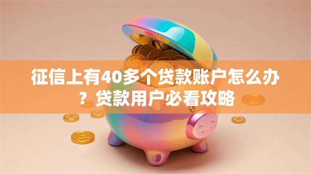 征信上有40多个贷款账户怎么办？贷款用户必看攻略