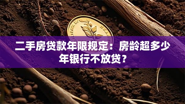 二手房贷款年限规定：房龄超多少年银行不放贷？